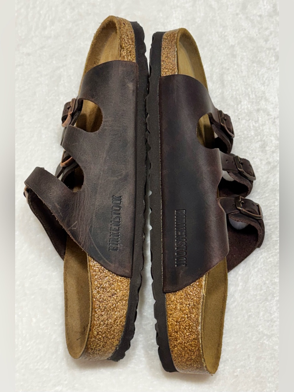 Birkenstock Florida Soft Footbed Sandals Habana Oiled Leather 38 - Picture 7 of 13